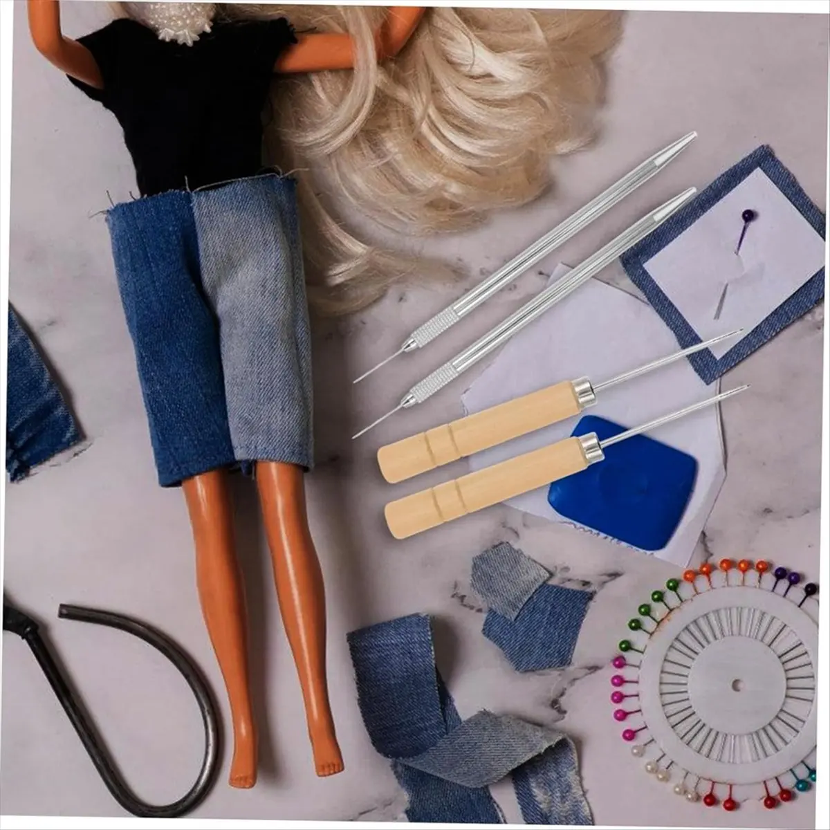 Hair Rerooting Tool of Knitting for Doll Hair Rooting Doll-Making for DIY Projects
