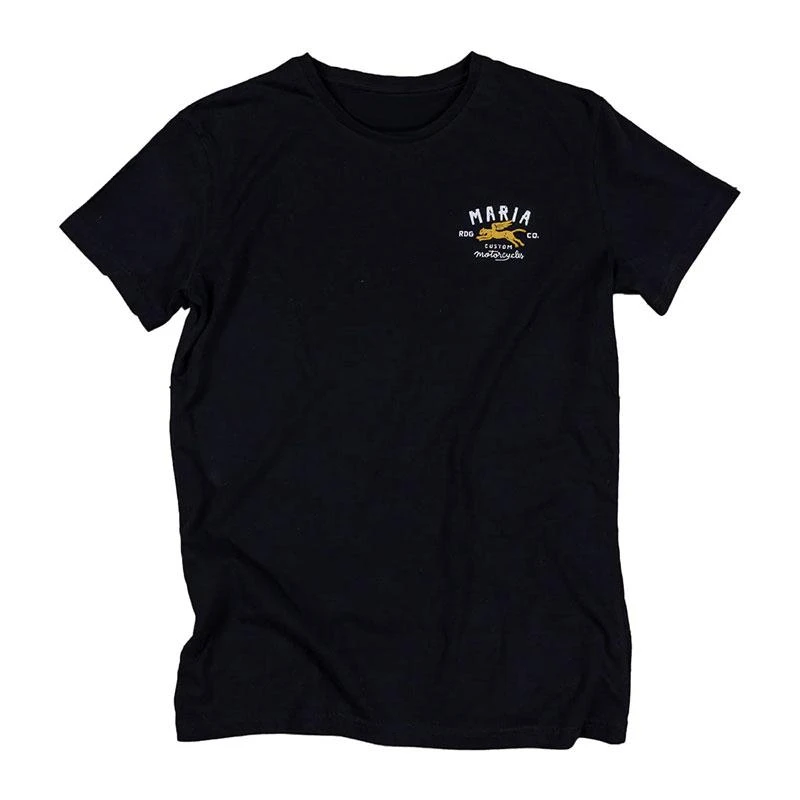 

Maria Riding Company Old Panther Мотоциклетная летняя роскошная брендовая хлопковая мужская и женская футболка с коротким рукавом для мотоцикла