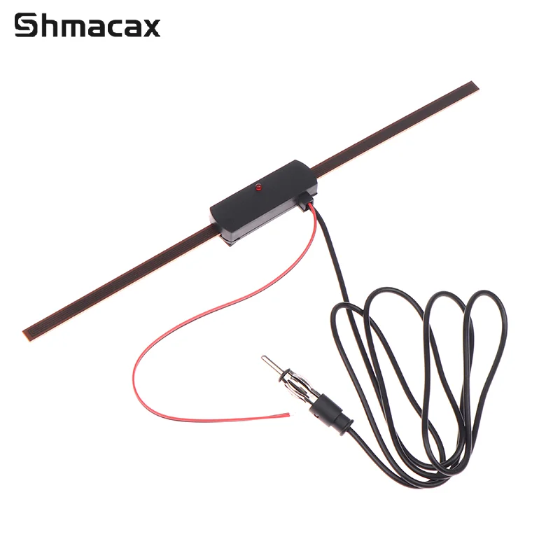 Car AM FM Radio Antenna Signal Amplifier Booster 12V Universal Windshield Car Electronic Radio Antenna Booster Car Accessories