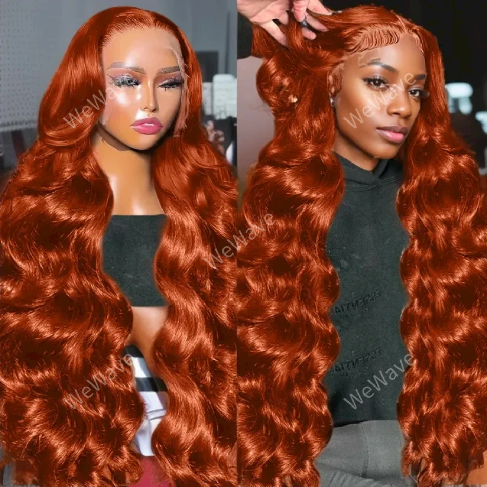 

Прозрачные парики Ginger Body Wave 13x6 на сетке, фронтальные парики, бразильский цвет, 13x 4 цвета, фронтальный парик, полностью Реми, человеческие волосы для женщин