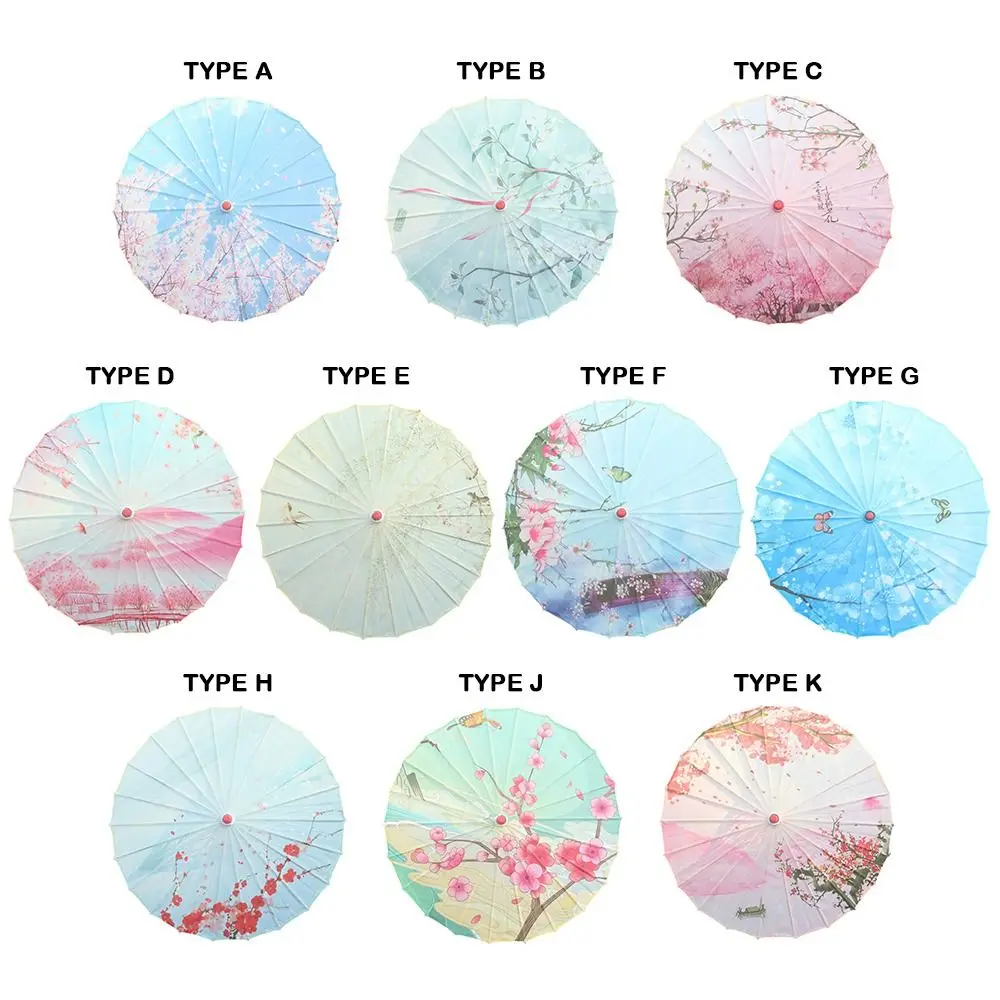 المطبوعة الحرير تزييت ورقة مظلة الشريط تقليم 56 سنتيمتر حجم الاطفال مظلة الزخرفية شرابة تصميم النمط الكلاسيكي #5