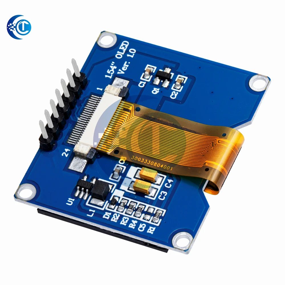 وحدة عرض OLED مقاس 1.54 بوصة 128 × 64 SSD1309 Driver IC (متوافقة مع SSD1306) واجهة 7-PIN SPI لاردوينو