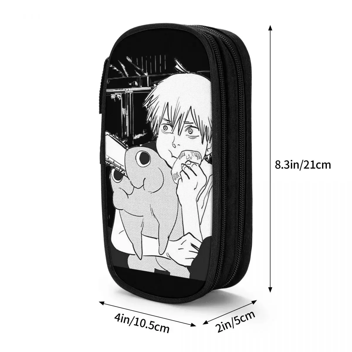 Chainsaw Man Denji And Power Pencil Cases Aki Hayakawa Pochita Anime Pencil Pouch Pen Box Large Storage Bags Zipper Stationery