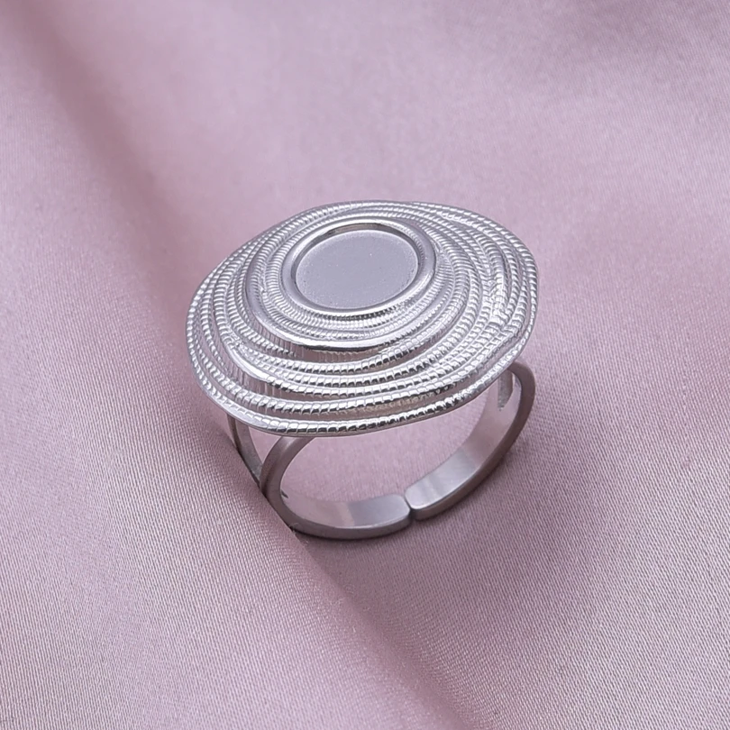 DIY Yourself Drunken Thread Charm Ring Open Adjustable Stainless Steel Rings For Women Men Fashion Jewelry Gold/Silver Color