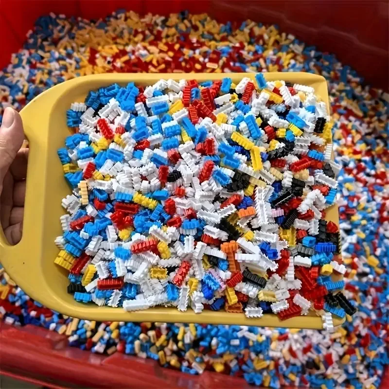 Bloques de Construcción a Granel de 0.7cm, Ladrillos Mágicos de Arte Pixelado de Partículas Pequeñas, Empaque Mixto de Partículas Individuales, Dobles y Triples