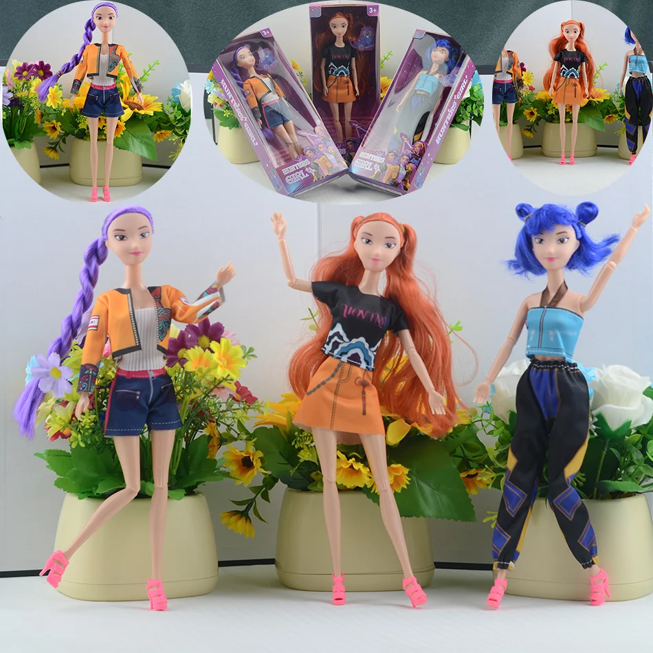 

2026 HOT Anime 30CM K-Pop Demon Hunters Doll Vinyl Toy Rumi Mira zoi Character vinyl mask figurine Birthday Gift Fan Club Gifts