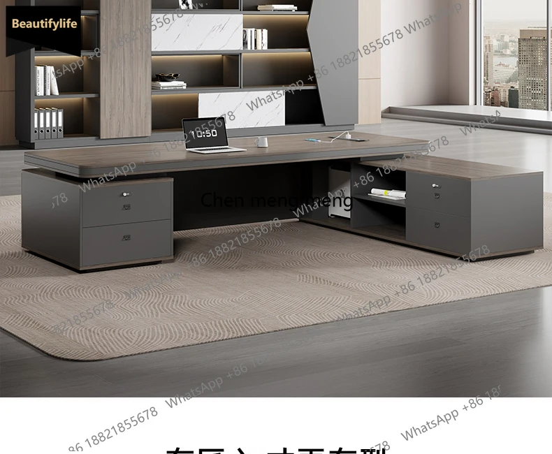 b567 Table Computer Desk Corner Desk With Drawers Lift Top Boss table L Desks Mid-century Office Furniture Room Offices Gaming T