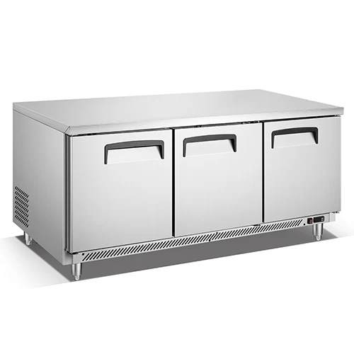 

3 Door Commercial 72" Under Counter Stainless Steel Deluxe Workbench Kitchen Cabinet Chiller Refrigerated Counter