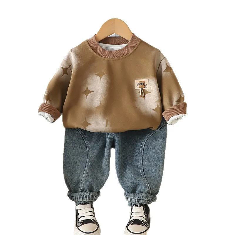 

New Spring Autumn Baby Girls Clothes Set Children Boys Casual Long Sleeved T-Shirt Pants 2Pcs/Set Infant Outfits Kids Tracksuits