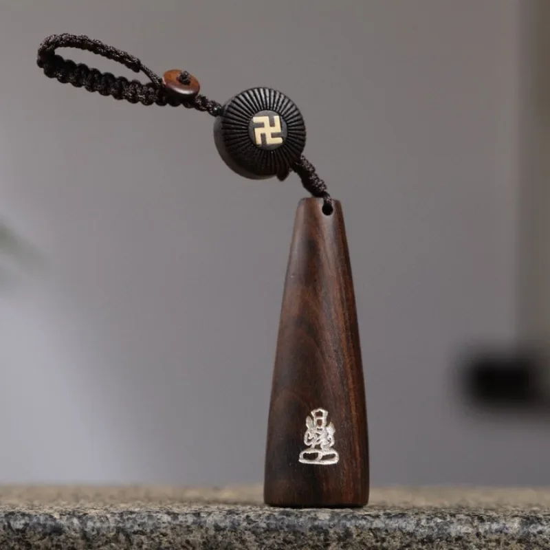 

Sandalwood Dragon Phoenix Pillar Buddhism Keychain Wood Carved Pixiu Car Key Chain Buddhist Bodhi Pendant Custom Keyring Gift