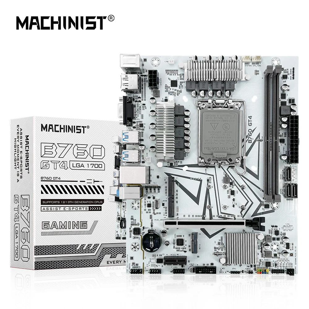 MACHINIST B760 GT4 DDR4 Motherboard LGA 1700 Support Intel Core I3/i5/i7/i9 12th 13th Processor CPU Dual Channel Memory RAM