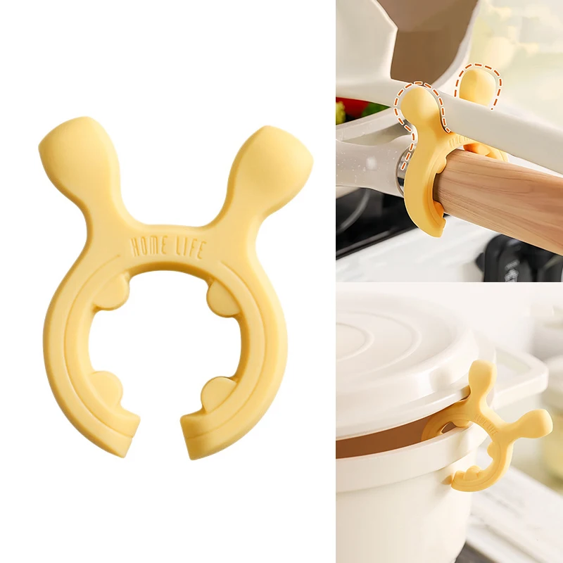 1/3Pcs Deer Ear Silicone Spatula Rack Spatula Holder Anti Scalding Overflow Pot Clip Spoon Holder Kitchen Gadgets-Homeclub