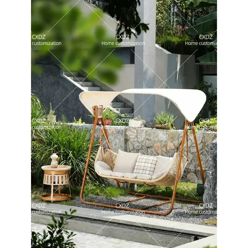 Outdoor Swing Chair Hammock Rocking Seat for Garden Courtyard Villa Terrace Household Use Hanging Chair Patio Furniture