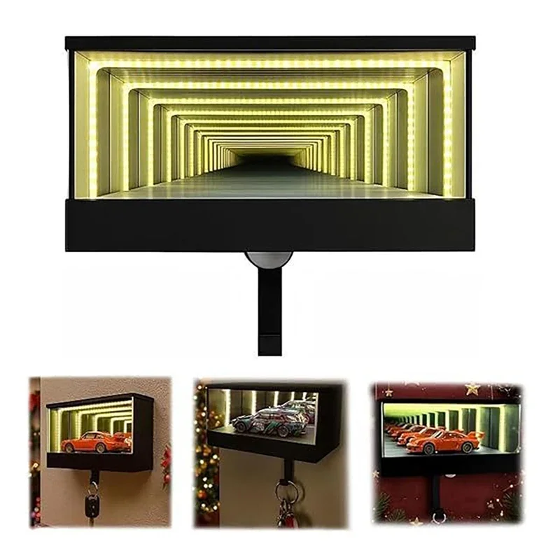 Autoschlüssel-Wandhalter mit LED-Licht, Garage, Schlüsselaufhänger, Eingangsbereich, Post, Tür, Zuhause, Büro, Schlüssel, Aufbewahrungsregal, Schlüsselanhänger, Organizer
