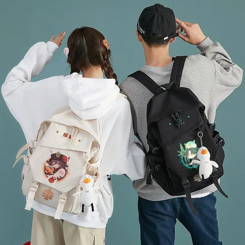 

Genshin Impact Paimon Merchandise For Boys Girls, Middle And High School Students, Casual Backpack, Wendi Zhongli Large Capacity