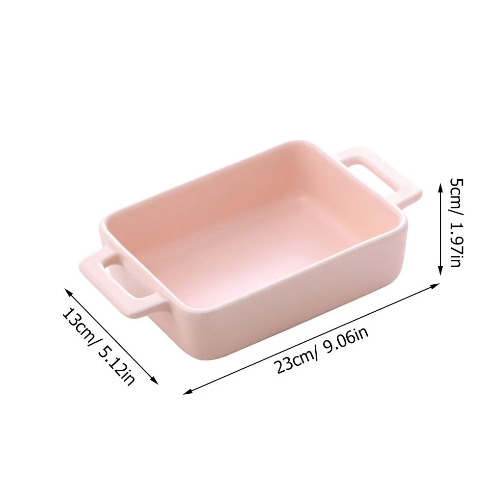 

1 шт. противень для выпечки, креативная керамическая форма для выпечки, универсальный противень для хранения, кухонная бытовая форма для торта, форма для хлеба с двойными ушками