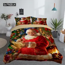 3D Printed Merry Christmas Bedding Set Queen/Twin/King Size  Christmas Decoration Home Bedclothes with Bedding Pillow