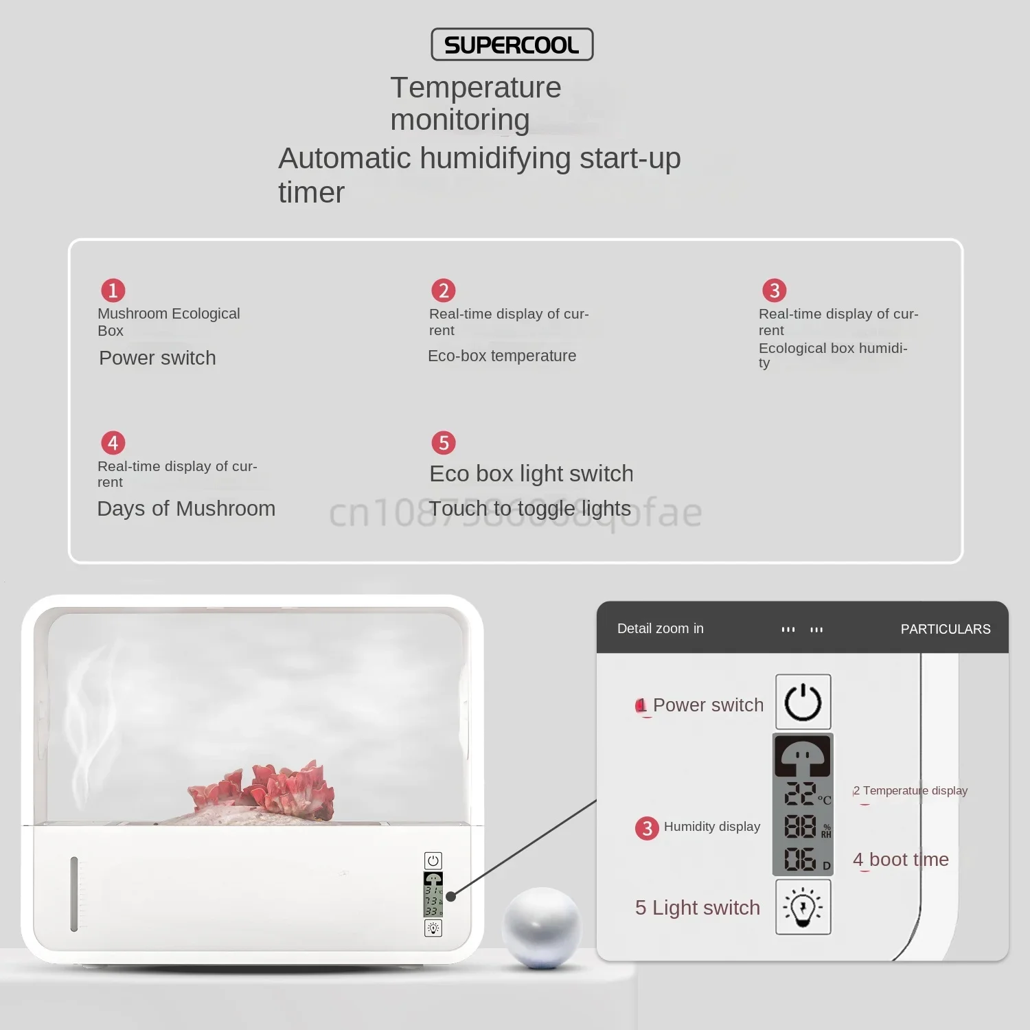 Mushroom Ecological Box Desktop Intelligent Mushroom Planter Soilless Cultivation Planting Vegetable Small Planting