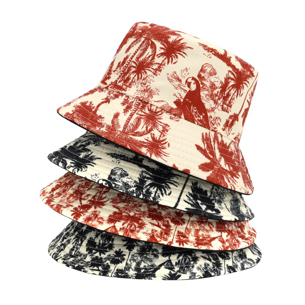 2024 New Luxury Design Bucket Hats for Women Men Summer Outdoor Sunscreen Panama Female Travel Fashion Fisherman Caps Anti-Sun