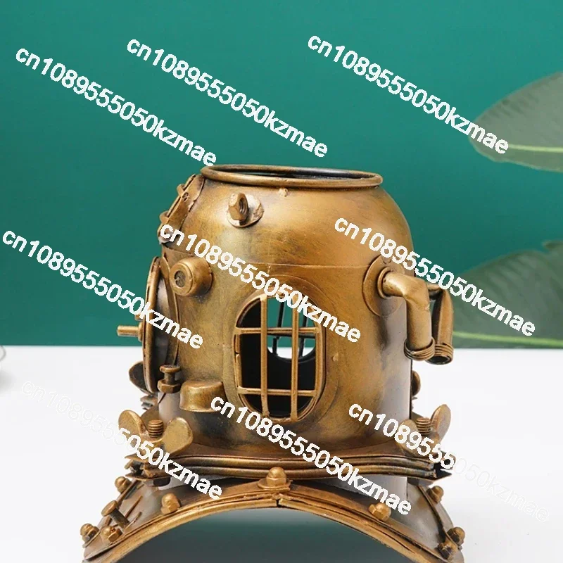 Iron Model Decoration Steampunk Diving Helmet Pen Holder Artistic Sense Soft Furnishings Personality Creative