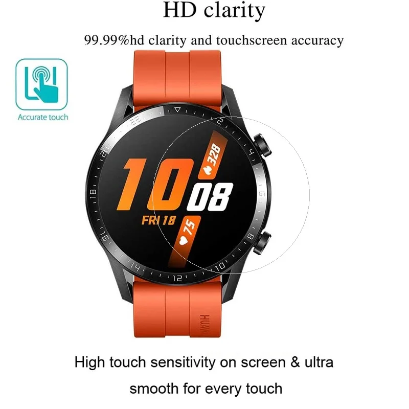 3PCS Smart Uhr Screen Protector für Huawei GT2 46MM Ehre Uhr Magie 2 46mm Gehärtetem Glas Anti-Scratch Schutz Film