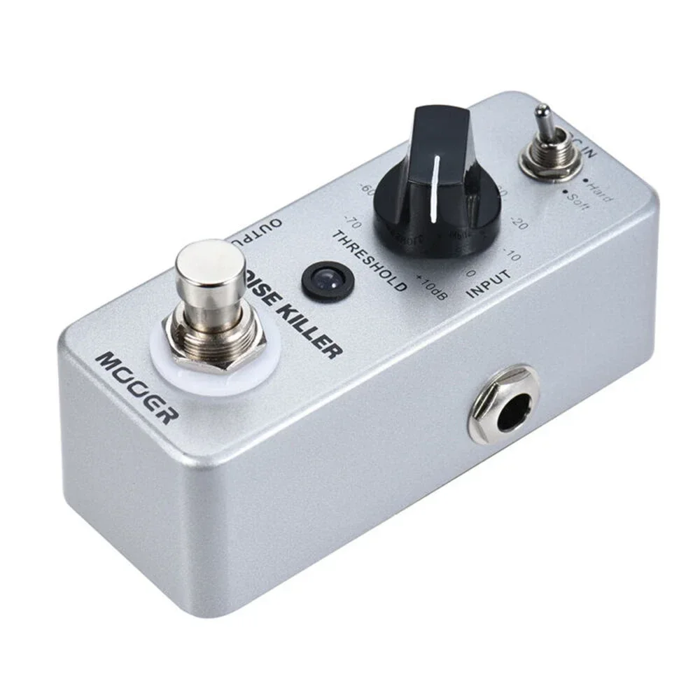 Mooer MNR1 Pedal efek gitar True Bypass, Pedal efek gitar Pembunuh Kebisingan, Aksesori Gitar pengurang kebisingan 2 mode kerja (Keras/lembut)