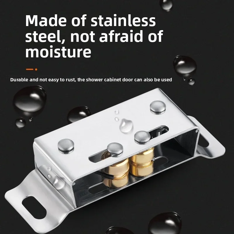 Multi-Purpose 5/10 Sets Stainless Steel Cabinet Door Magnetic Suction Bead Invisible Press Closure Strong Switch Hardware