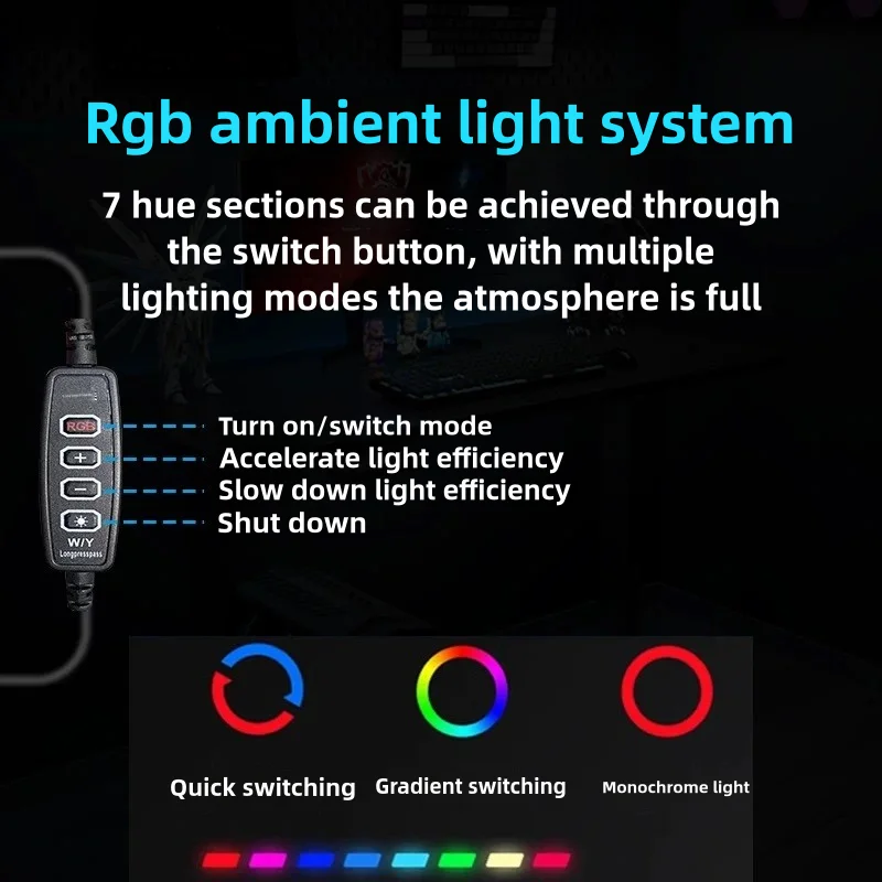 Microphone RGB Light Cantilever Shelf Desktop Bedside Live Metal Large Bearing Microphone Light Rocker Arm Stand