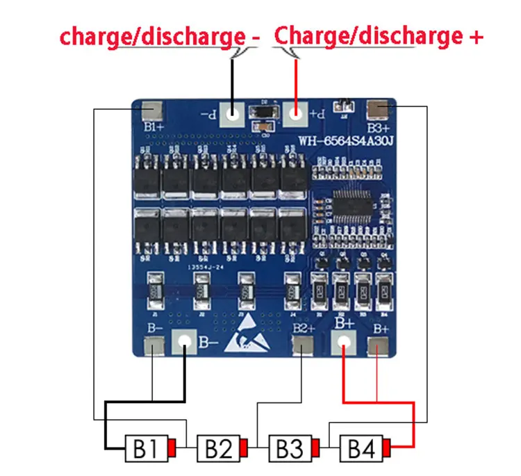 4S 30A Li-ion 14.8V 18650 Battery Protection Board Lithium Ion PCM  for Electric Tools Application