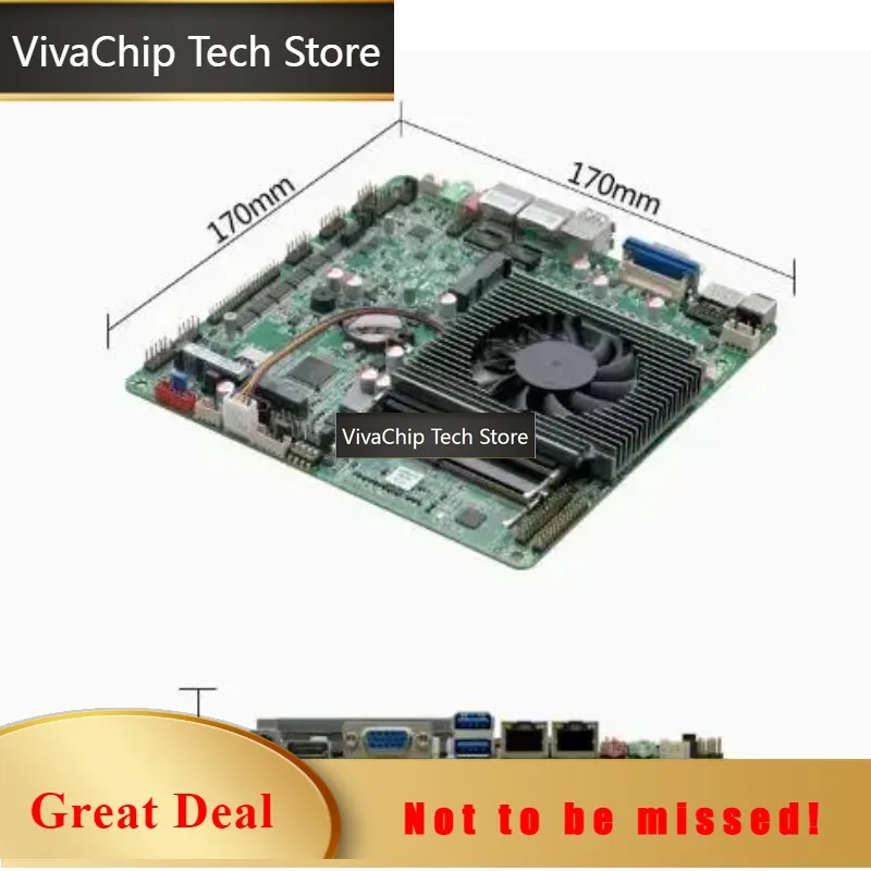 VivaChip Techi7-8565u Mini-ITX Motherboard 8th Core Intel CPU IPC SBC Embedded Ultra-thin Mainboard With 6COM 2LAN DC12V DDR4 6U