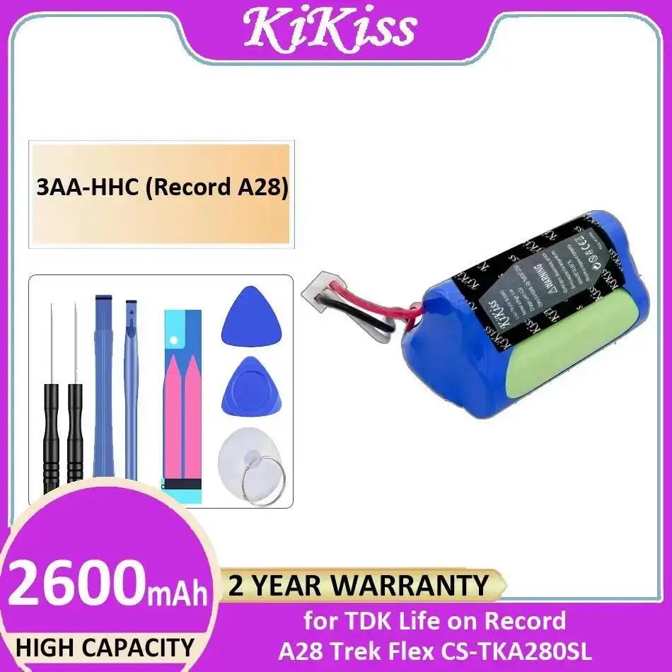 

Reliable Power MP3 MP4 Player Battery For Tdk Life ON Record A28 Trek Flex CS-TKA280SL 3AA-Hhc 2600Mah