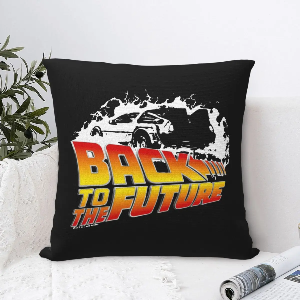 Retro Back To The Future Pillowcase Polyester Cushion Cover Decorations Throw Pillow Case Cover Bed Wholesale 45X45cm