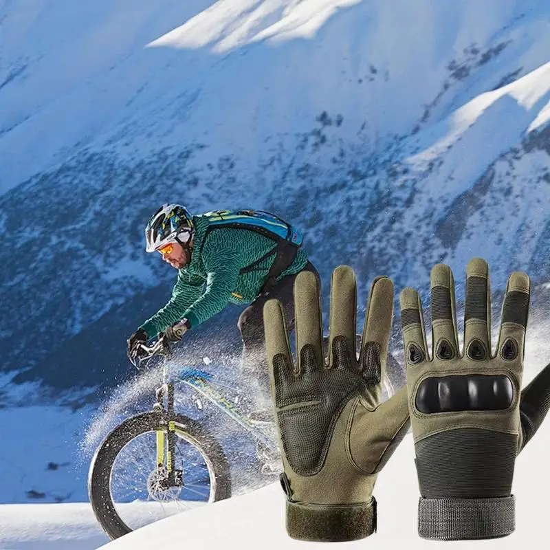 Screen Touch Gloves Outdoor Breathable Cycling Mitten Windproof Gloves Thickened Gloves For Walking Driving Sports