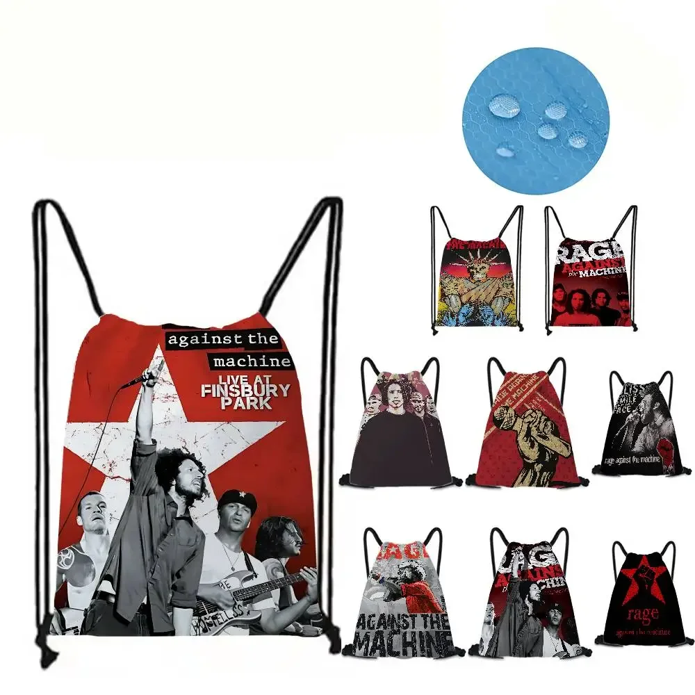 الكلاسيكية الفرقة R-الغضب A-Against T-The M-Machine مقاوم للماء طوي جيب الصالة الرياضية الرباط حقيبة الشاطئ السباحة الرجال النساء حقائب رياضية