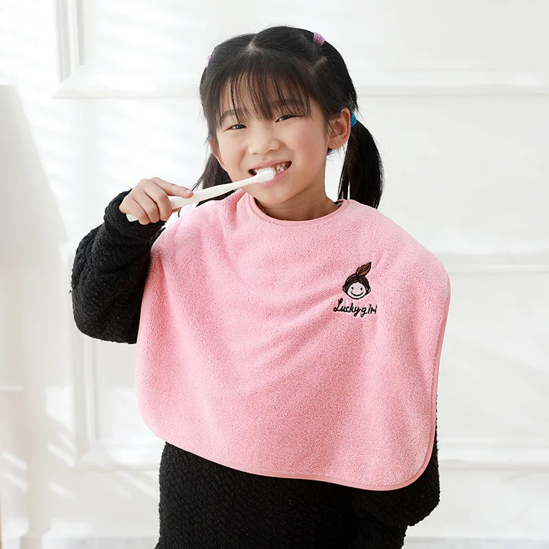 Baby Children's Saliva Towel Multifunctional Baby Spit Milk Bib Coral Fleece Wash Towel