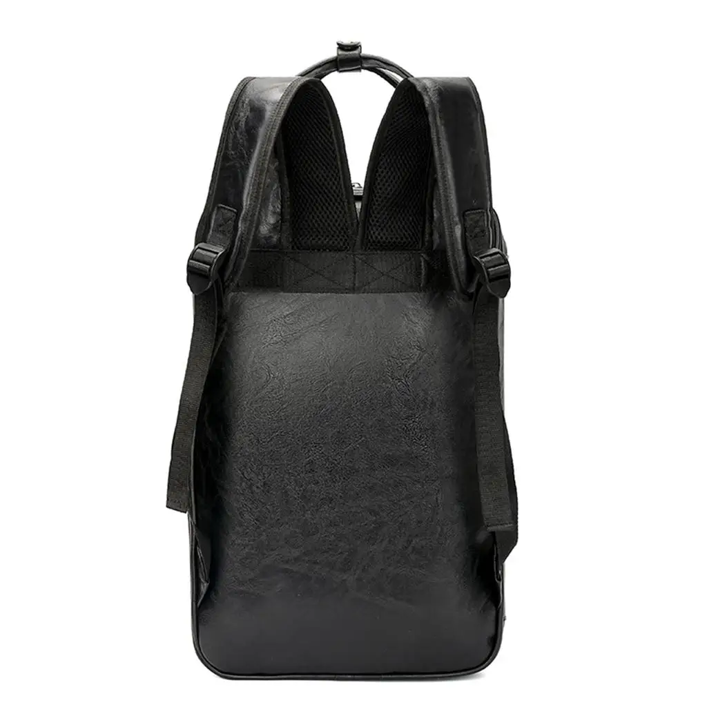 Drum Stick Organizer Bag PU Leather Drumsticks Case Backpack for Music Score Books and Percussion Gear