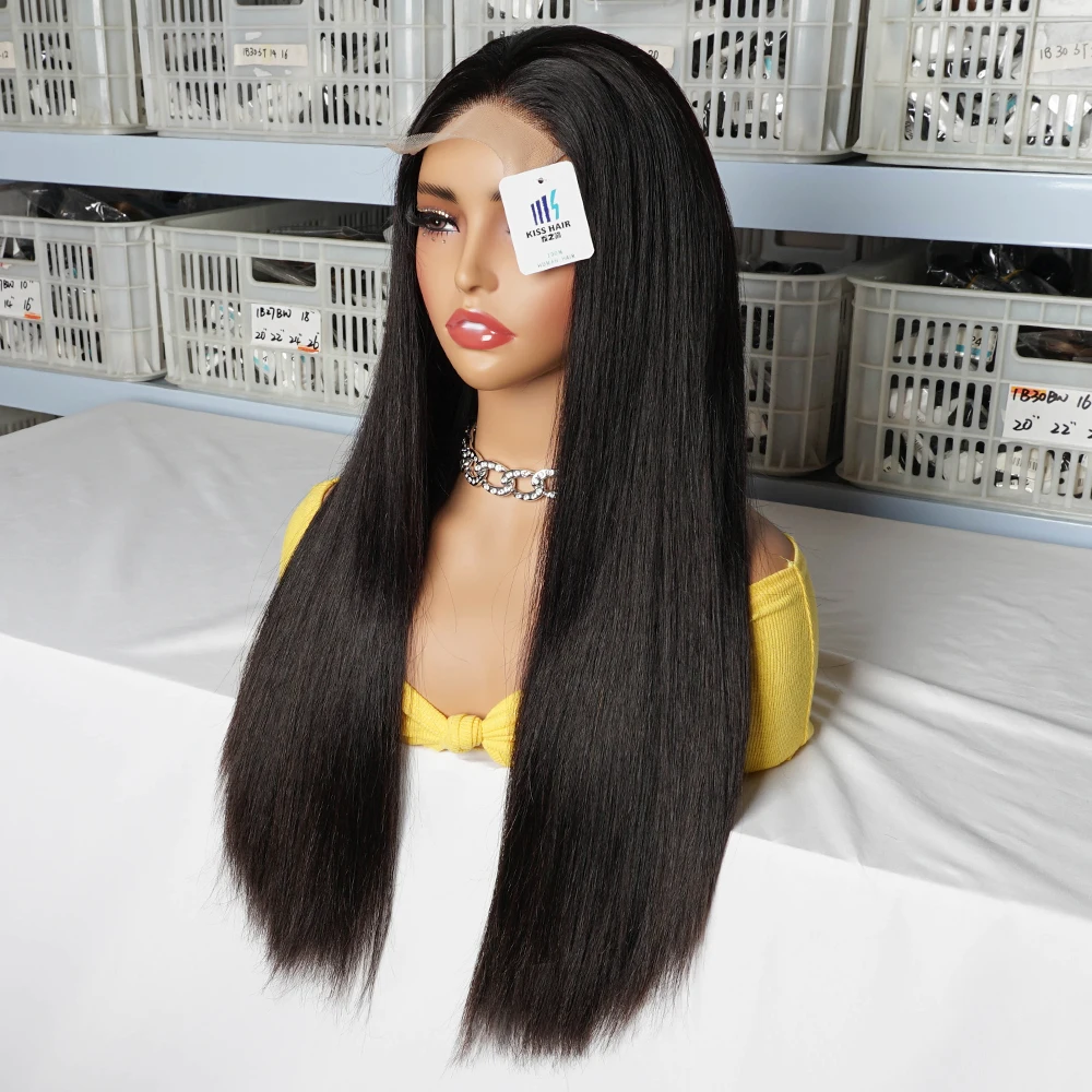 KissHair 300% Vietnamese Human Hair Wigs 5*5 Lace Wig Straight Easy Wear 13*4 Lace Frontal Wig Thick Double Drawn Hair For Women