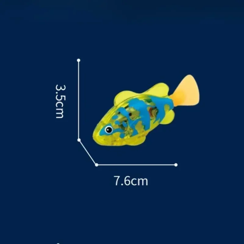 LED Light elektroniczna ryba kot interaktywne zabawki dziecko letnia zabawka do kąpieli robot do pływania świecąca ryba pływać basen zabawki do wanny