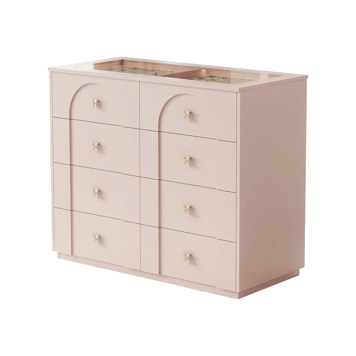 Jewelry Cabinet One Eight Bucket Storage Cabinet French Bedroom Pink Dressing Table High Sense