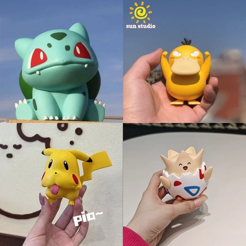 Pokemon Mini-Actionfigur, PVC-Statue, Auto-Armaturenbrett-Dekoration, Desktop-Ornament, Cartoon-Sammlermodell, Spielzeug, Geschenke für Anime-Fans