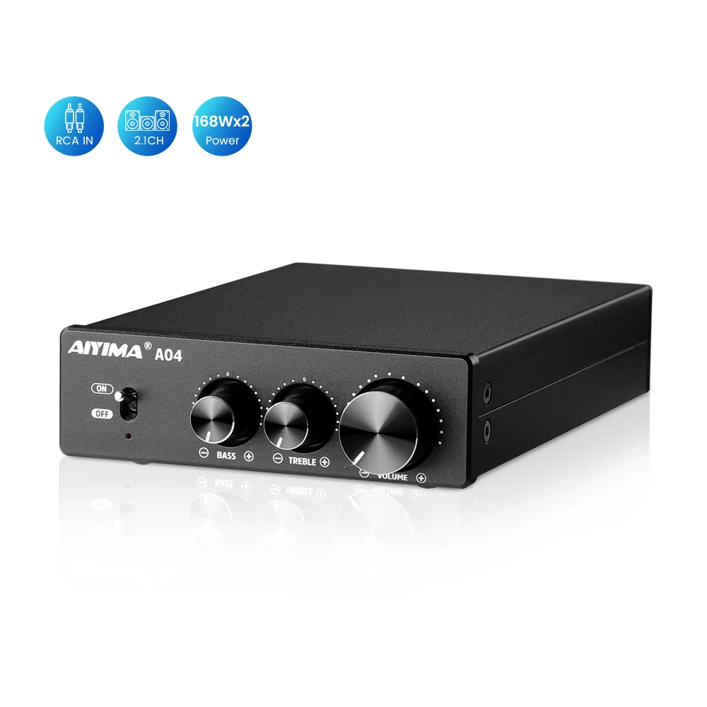 AIYIMA Upgrade A04 TPA3251 HIFI Digital Audio Amplifier NE5532 2.0 Channel AMP Adjustable Treble And Bass 175W×2 Home System