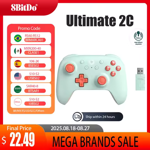 New 8BitDo Ultimate 2C Wireless Gaming Controller for PC, Windows 10, 11, Steam Deck, Raspberry Pi, Android