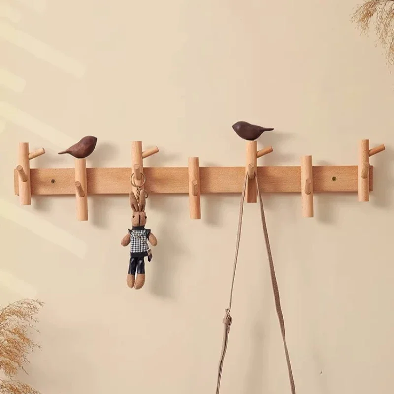 Creative Bird Coat Racks Wooden Wall Storage Clothes Hanger Entrance Hall Organizers Clothing Rack Furniture for Home Coat Hook