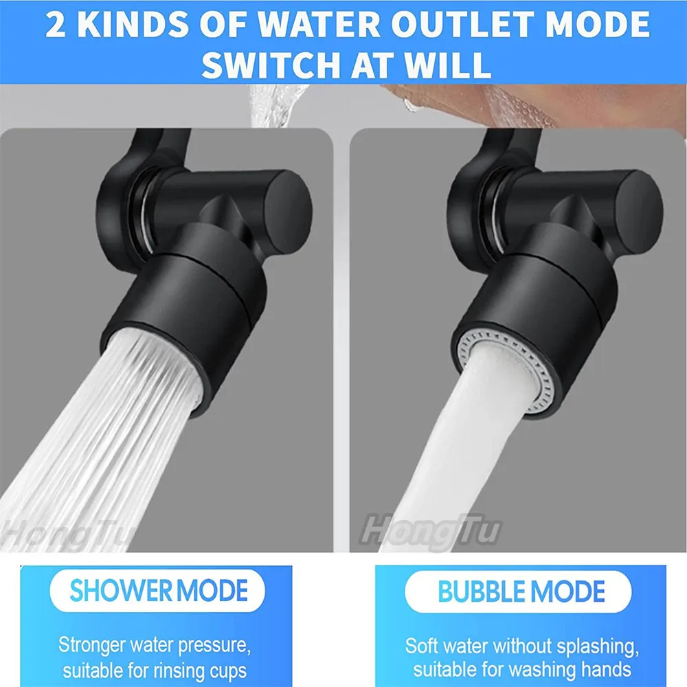 1080° Universal Rotation Faucet Extender Sprayer Head Kitchen Robot Arm Extension Faucets Mixer Aerator Bubbler Water Tap Nozzle