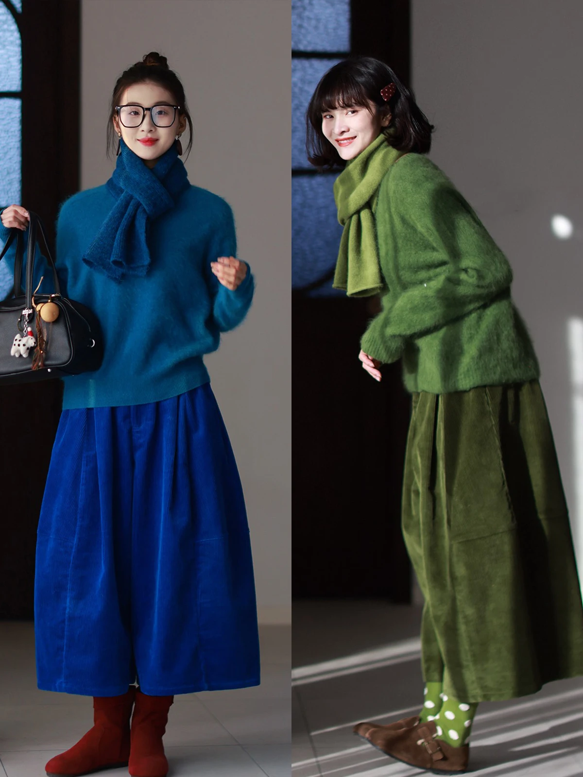 

Осенне-зимний однотонный вязаный свитер с круглым вырезом, женский теплый шерстяной базовый топ с флисовой подкладкой