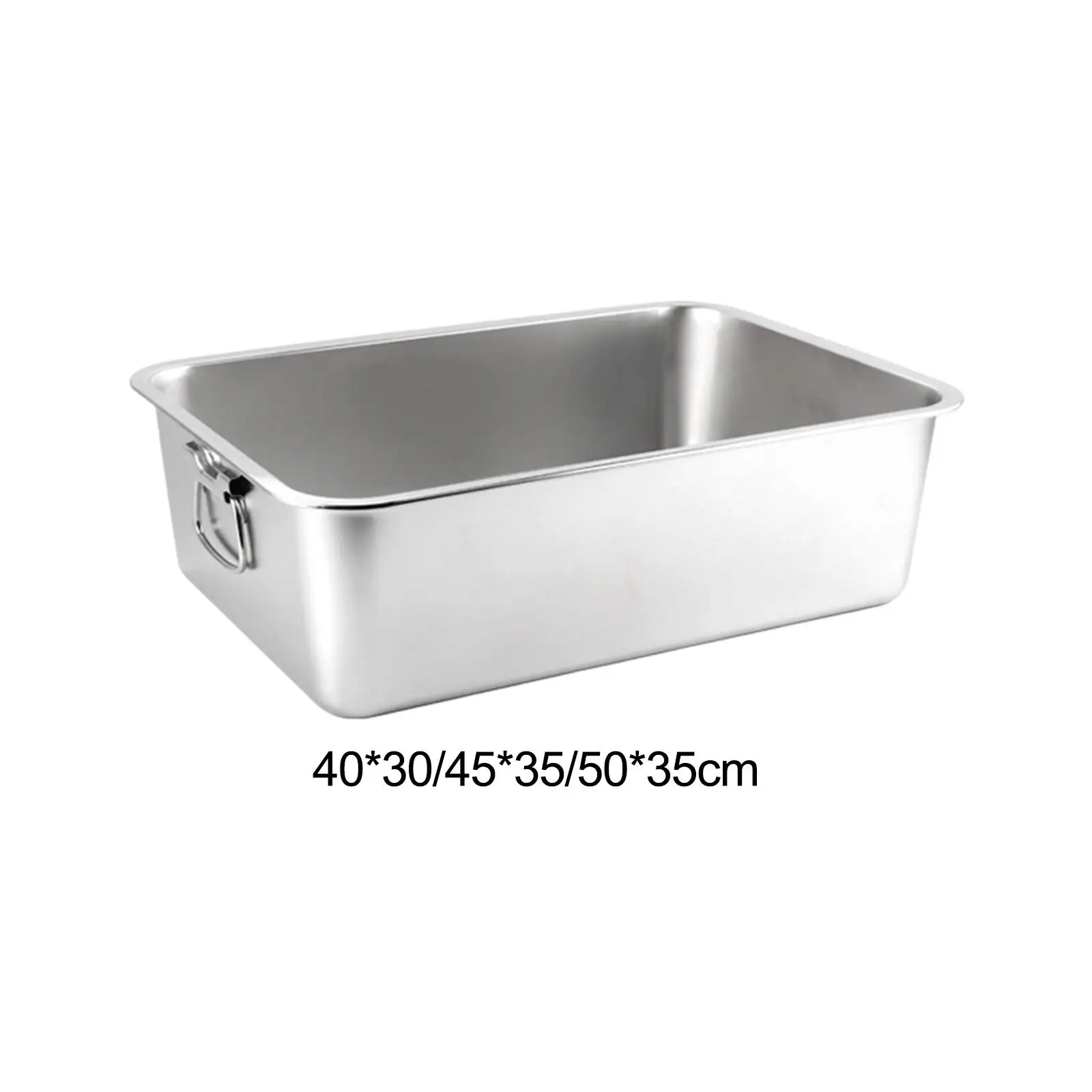 

Stainless Steel Cat Litter Box Open Cats Toilet Kitten Litter Pan with Handle Pet Sand Box for Small Animals Cleaning Supplies