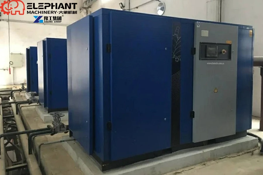 Industrial Upgraded Screw Air Cooled AC Powered PLC Motor Portable Air Compressor 7.5kw/10HP 11kw/15HP High Quality