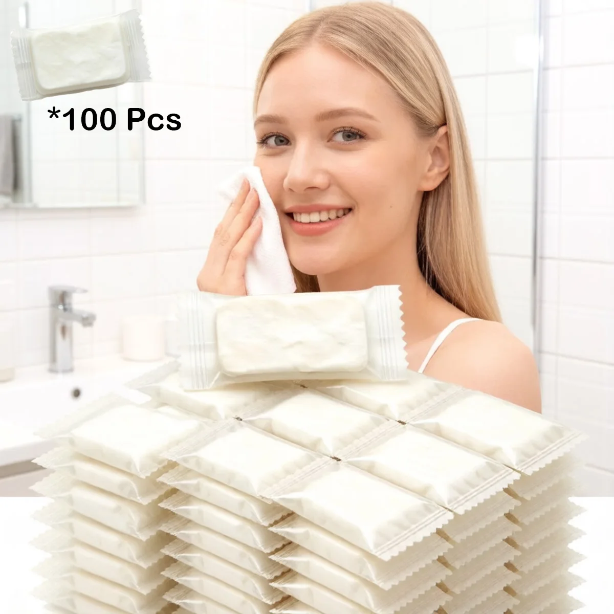 50/100pcs Disposable Compressed Towel With Independent Packaging Convenient Carry Thick And Soft For Bathroom Travel Gym - view 2