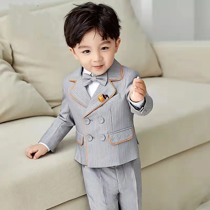 Children New Year Piano Party Photography Suit Flower Boys Formal Ceremony Costume Baby Kids 1Year Birthday Wedding Prom Dress