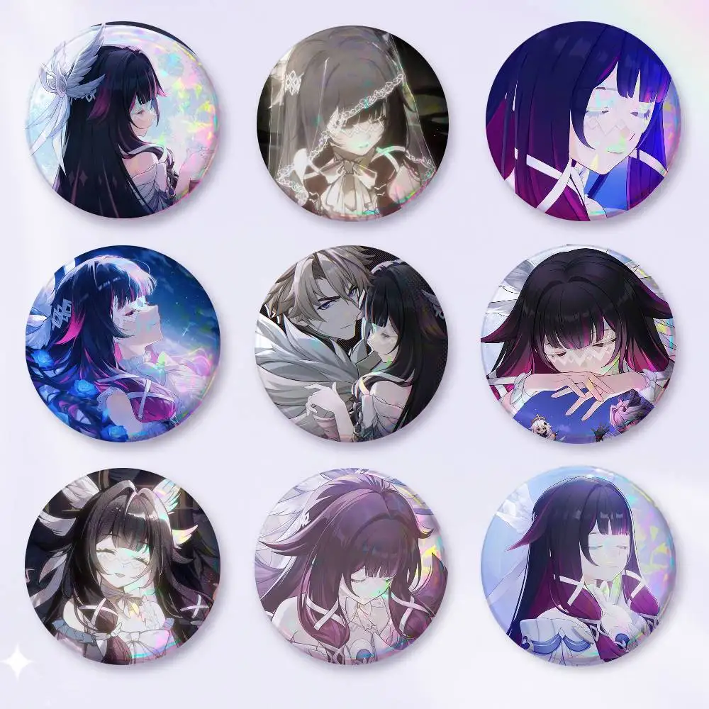 A-Columbina Varka Lauma Anime Round Badges, Brooches, Clothing Accessories, Birthday Gifts, Anime Conventions